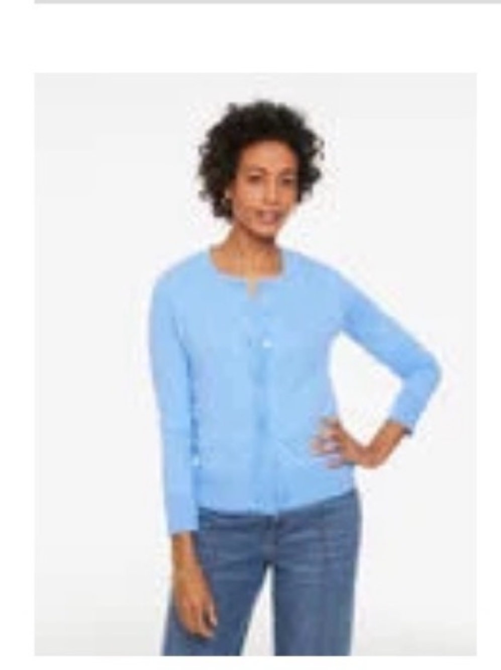 Talbots Charming Vista Blue Twinset- Cardigan Sweater &Sleeveless Shell 2X 18/20